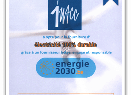 100% électricité durable 100% électricité durable