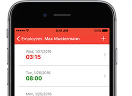 Time-in App für Android und iOS verfügbar