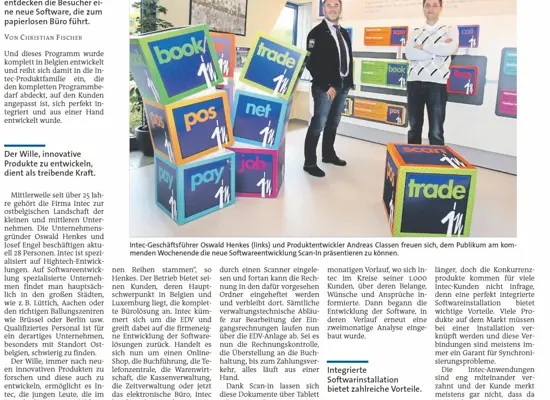 Artikel über Scan-in im GrenzEcho