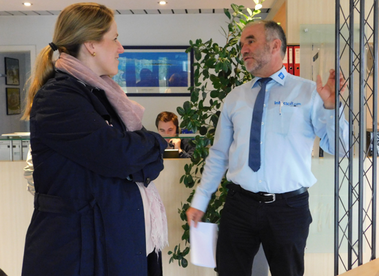 Betriebsbesuch von Isabelle Weykmans bei Intec Software Engineering
